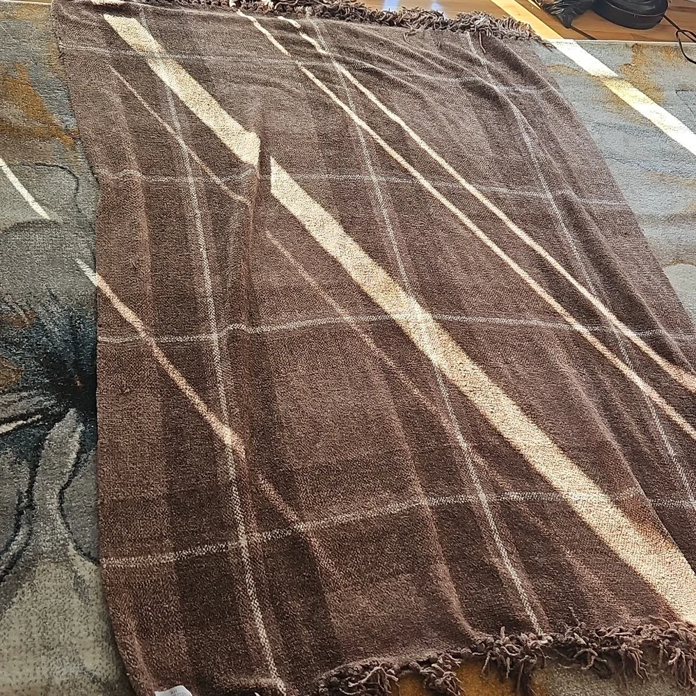 $850 Rest. Hardware Hand-woven Luxerious Rayon Blend Blanket heavy CLEARANCE